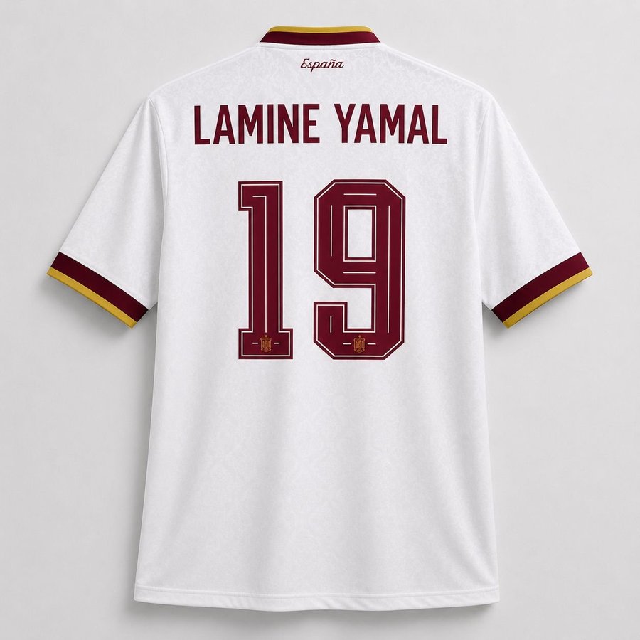 Spain Away Jersey (Embroidery) – Back